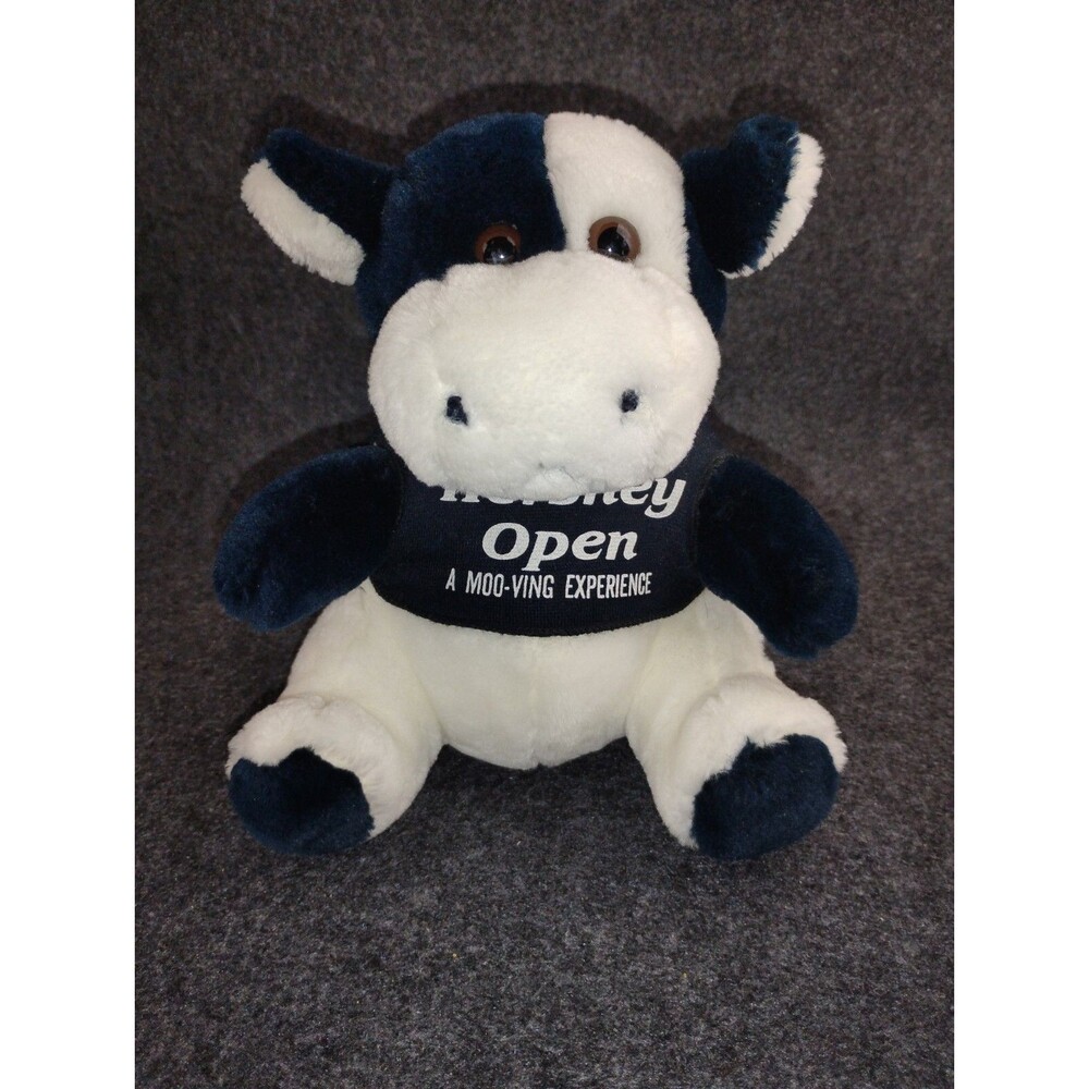 Hersheys Cow Black White Plush Stuffed Animal Hershey Open Golf Shirt